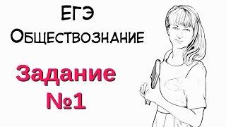 Задание №1 в ЕГЭ по обществознанию.