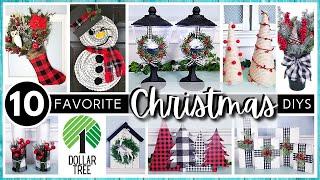 BEST TOP 10 DOLLAR TREE CHRISTMAS DIYS | HOLIDAY Home Decor DIY | High End Inspired | Must Try 2021!