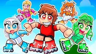 Techy Plays Realistic SKATES Obby With MY CRAZY FAN GIRLS...