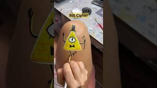 Heres a painting of bill cipher from gravity falls! #billcipher #gravityfalls #facepaint #drawing