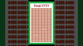 Find the number 7777 #find #braintest #ig #brainteaser #shorts #finden #gk @gk #beach #love #edm