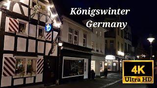 A Stunning evening in Königswinter, Germany | Beautiful town on the Bank of Rhein River |4k Ultra HD