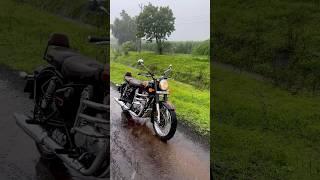 Classic Reborn 350 in Full Rain #classic350reborn #automobile #royalenfield #r15v4modified #monsoon