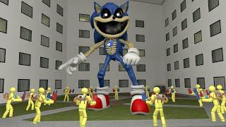 SONIC MONSTER SMILING CRITTERS was surrounded, but something went wrong... (Garry's Mod)