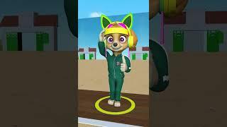 Chase dodges punches from Round Soldiers in Squid Game #shorts #pawpatrol #chase #funny