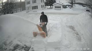 Snowblowing 14 inches of snow in Fort Kent Maine.