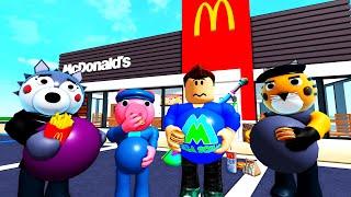 Roblox Piggy but Everyone Gets Fat at McDonalds! Animating Your Comments Roleplay Funny Moments