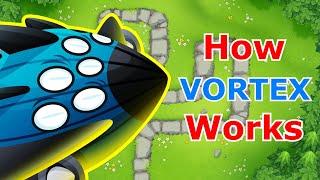 How does Vortex work in BTD6