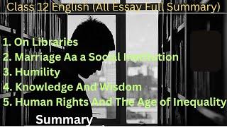 Class 12 English [All Essay Full Summary in Nepali ]|{New Course}|