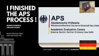 I FINISHED APS FORMALITIES | MANDATORY FOR INDIAN STUDENTS GOING TO GERMANY | ALL DOUBTS CLEARED