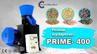 Peleciarka / granulator PRIME- 400 | Pomiar wydajności