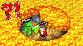 Mikey and JJ Found SECRET ROUND BASE in the LAVA in Minecraft (Maizen)