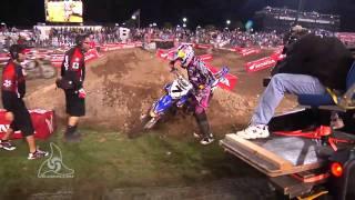 James Stewart 2011 Daytona Supercross CRASH NOT from TV