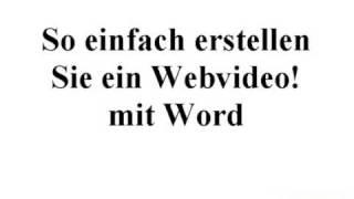 Webvideo mit word