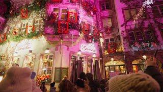 Strasbourg Christmas Markets Evening Walk  France Streets View 4K