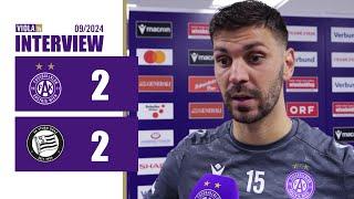 Aleksandar Dragović zum 2:2 gegen Sturm Graz (09/2024) #faklive #Veilchen #ViolaTV