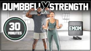 30 Minute Full Body Dumbbell EMOM Workout [Strength Training / NO REPEAT]