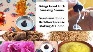 How To Make Sambrani Cone / Backflow Incense At Home / Brings Good Luck and Amazing Aroma