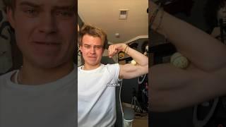 Breaking an egg with just my big bicep