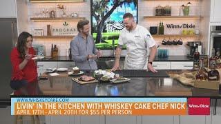 Trying sticky toffee Whiskey Cake- Livin' in the Kitchen with Chef Nick of Whiskey Cake