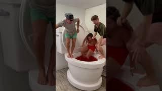 Giant Toilet is LAVA Red #shorts