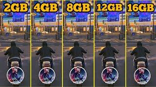 WATCH DOGS LEGION 2GB VS 4GB VS 8GB VS 12GB VS 16GB RAM COMPARISON