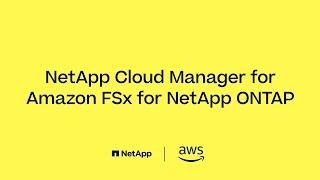 NetApp Cloud Manager for Amazon FSx for NetApp ONTAP