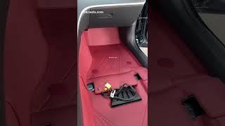 EKR red custom floor mat for Mercedes benz #ekr #ekrleather #ekrcover #ekrmats