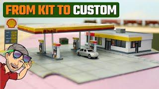 Customized N Scale Gas Station