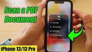 iPhone 13/13 Pro: How to Scan a PDF Document