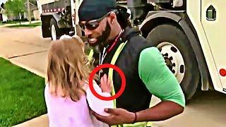 Girl Gives Garbage Man Cupcake Every Week Until Dad Follows Him And Sees Why