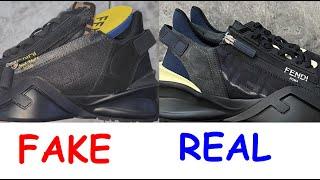 How to spot fake Fendi Flow shoes. Real vs fake Fendi sneakers.