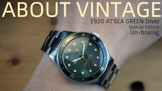 VINTAGE 1926 AT'SEA GREEN Turtle Dive Watch 스페셜 에디션 정보 Vintage Diver 개봉 정보