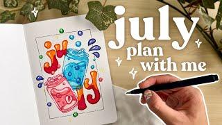 JULY 2023 bullet journal setup 🫐 plan with me