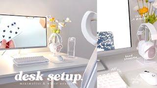 aesthetic desk setup  student/wfh, rk61 mechanical keyboard, shopee haul