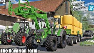 TRANSPORTING 32 SILAGE BALES and store them in the FARM SHED│THE BAVARIAN FARM │FS 22│2