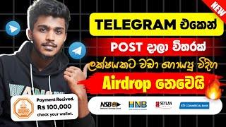 online job sinhala - online job at home sinhala - E money sinhala - Make money telegram monetization