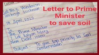 Letter to Prime Minister to Save soil/ Letter of Conservation of soil to Prime Minister #linearstudy