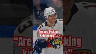 Reino’s reaction to Barkov’s no-look assist 