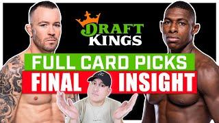 DRAFTKINGS: UFC Tampa: Covington vs. Buckley FULL CARD Predictions