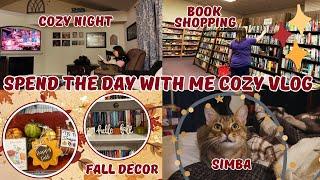 COZY spend the day with me VLOG \\ current reads, fall decor and book shopping