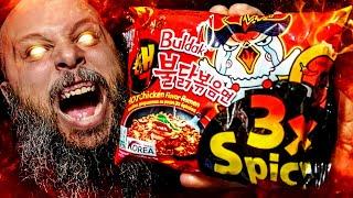 BULDAK x3 SPICY RAMEN! BANNED IN DENMARK!