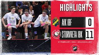 Highlights AIK IBF vs Storvreta IBK 0-11