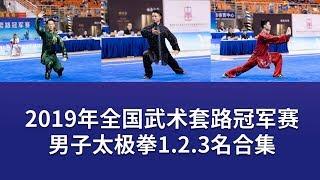 TOP3 Men's Taijiquan 男子太极拳 第1.2.3名 2019年全国武术套冠军赛 wushu kungfu