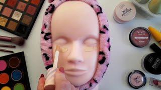 ASMR Skincare and Makeup on Mannequin (No Talking)