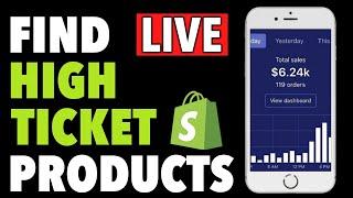 Shopify Dropshipping LIVE HIGH TICKET PRODUCT RESEARCH With THE ECOM KING