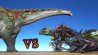 Titanosaur vs ALL OTHER CREATURES in ARK (UPDATED VERSION) || ARK: Survival Evolved || Cantex