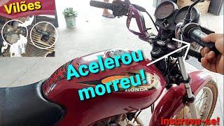 Moto morrendo quando puxa o acelerador 2 defeito q causa isso