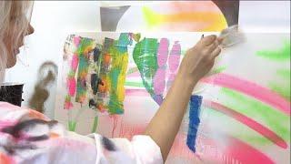 How To Make Abstract Art | Secrets REVEALED by fine artist Holly Suzanne Rader @Hollywould_Studios