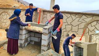 The art of building a fireplace with blocks: An experience from Master Rostam